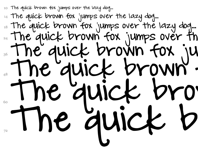 DJB Carly Sue Got Married font waterfall